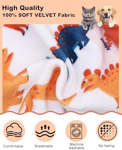 CuteBone Dinosaur Costume Dog Pajamas, Stretchy Spandex Crystal Velvet Sleepwear Coat for Small Dogs, Soft & Warm Pet Outfit Clothes for Cold Weather, Cozy Pullover Design COSP02XL