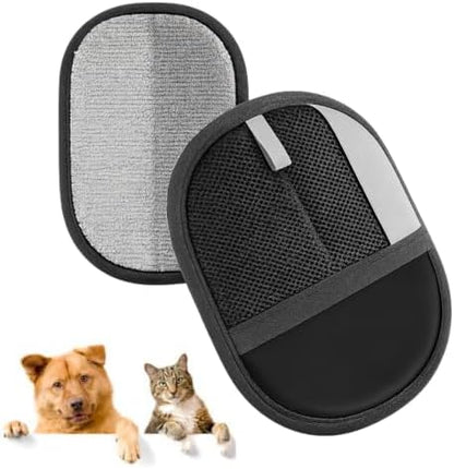 Pet Hair Remover — Upgraded 2 Sided Fur Remover Tool with Easy Grip, Reusable Electrostatic Pet Hair Remover Glove, Effortless Cleaning for Couch, Carpet, Car Seat & Furniture