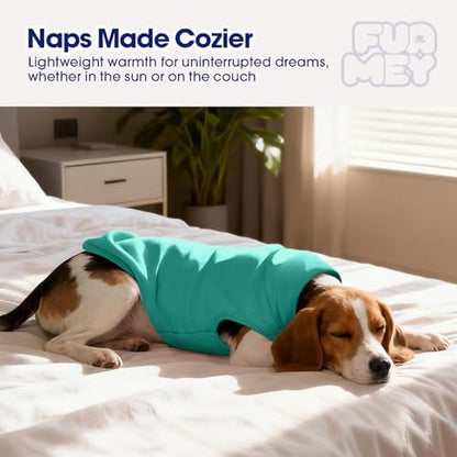 FUAMEY Dog Fleece Vest for Medium Dogs,Warm Stretchy Dog Sweatshirts Pullover with Leash Hole Dogs Sweater Soft Pet Turtleneck Cozy Pet Vest Lightweight Sleeveless Cyan M
