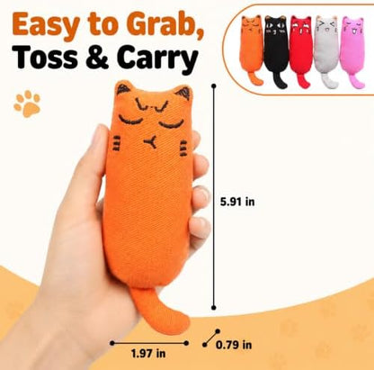 Legendog 5Pcs Bite Resistant Catnip Toy for Cats,Catnip Filled Cartoon Mice Cat Teething Chew Toy