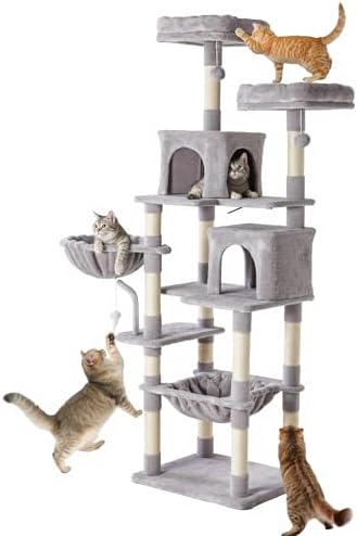 71 Inch Large Cat Tree Tower with Sisal Scratching Post