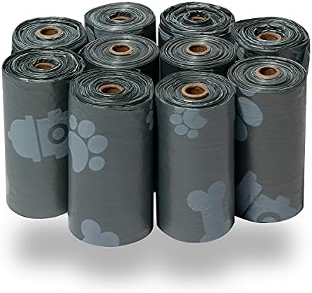 Best Pet Supplies Poop Bags for Dogs - Gray, 150 Count