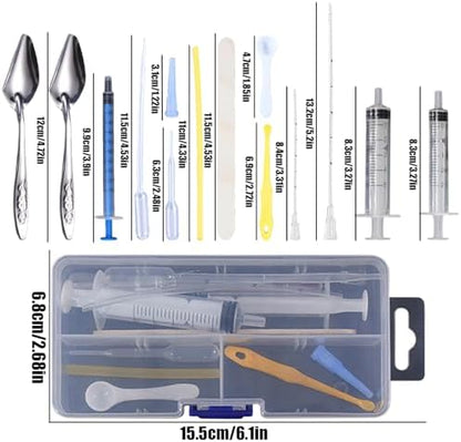 14 pcs Baby Bird Feeding Syringe Set, Small Bird Feeding Hand Feeding Tubes Kit, Parrot Feeder Food Feeding & Watering Supplies for Baby Birds Small Pet