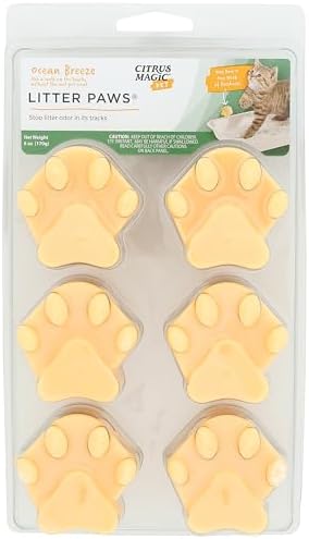 Citrus Magic Pet Odor Eliminator Litter Paws, Ocean Breeze, 6 Paws