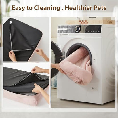 BFPETHOME Dog Beds for Small Dogs, Washable Dog Bed with Sides, Orthopedic Small Sized Soft Mats with Removable Cover & Waterproof Pet Mat for Pet