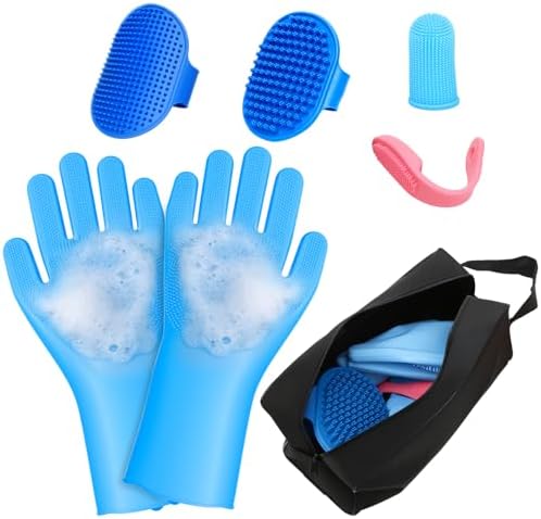 7PCS Pet Grooming Kit & Bath Supplies for Dogs, Cats -