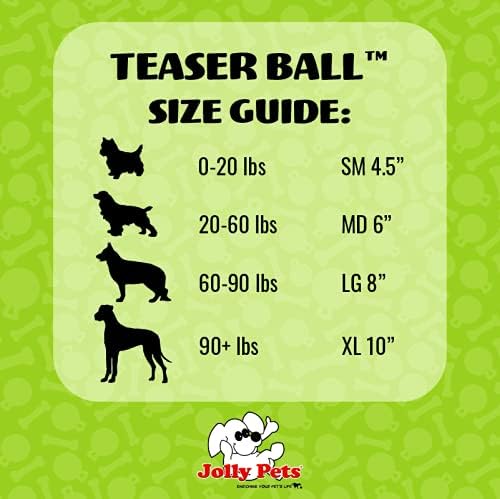 Jolly Pets Teaser Ball Interactive Dog Toy, 10 in XL, Red