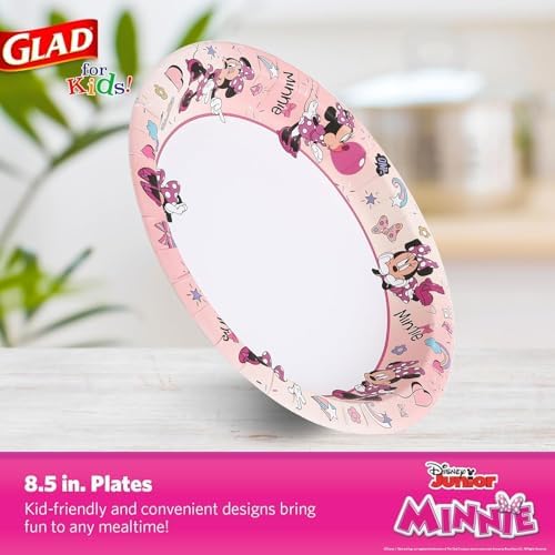 Glad for Kids Disney Minnie Mouse Paper Plates, Pink, 8.5 in, 40 Ct, 8-Pk