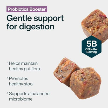 JustFoodForDogs Probiotic Booster Supplements for Dogs, Gut Health - 45 Ct