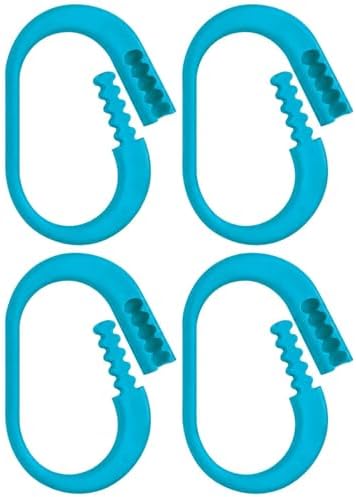 Shinylin 4 Pcs Protective Horse Blocker Tie Multi-Purpose Horse Clip Portable Versatile and Reusable Tie with Quick Release Under Heavy Pressure Design for When Secure is a Concern (Blue)