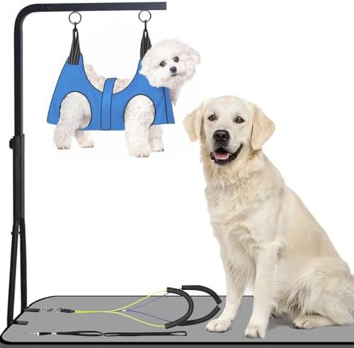 Adjustable Dog Grooming Arm with Heavy-Duty Clamp: 31" to 42" Height