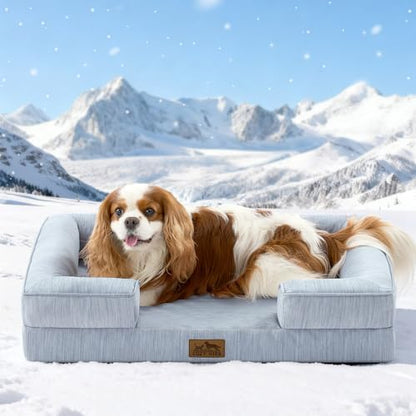 COZY KISS Orthopedic Dog Cooling Bed for Medium Small Dogs, 30x20 inch