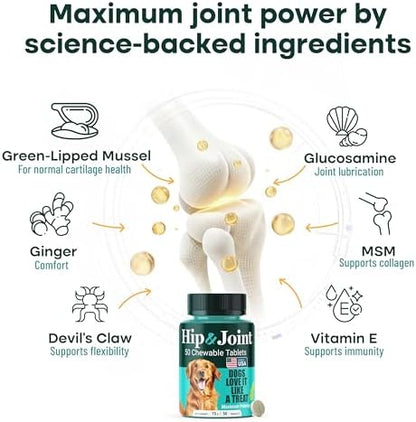 Joint Supplement for Dogs, 300mg Green-Lipped Mussels for Dog Arthritis