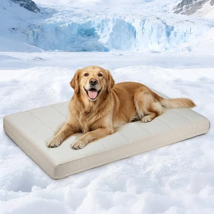 Cooling Dog Bed for X Large Dogs, QMAX>0.5 Waterproof Pet Beds
