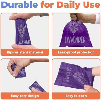 Best Pet Supplies Poop Bags for Dogs - Lavender, 150 Count