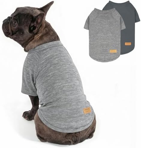 KYEESE 2Pack Dog Sweater with Sleeves Fleece Shirt for Medium Dogs