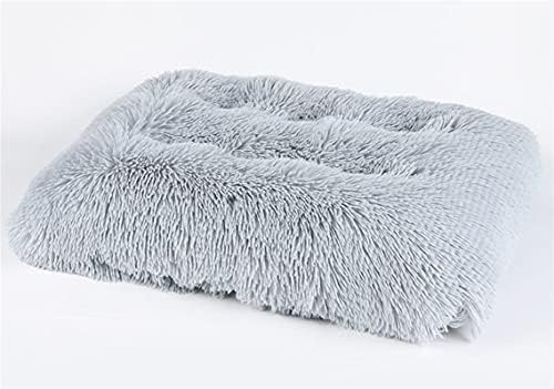 Long Plush Calming Pet Bed Cuddler Pet Bed Light Grey 2XL