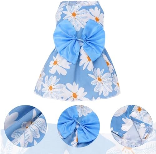 choyaxo Floral Dog Dress Cute Dog Skirt Pet Dress Summer Pet Clothes for Puppy Small Cats