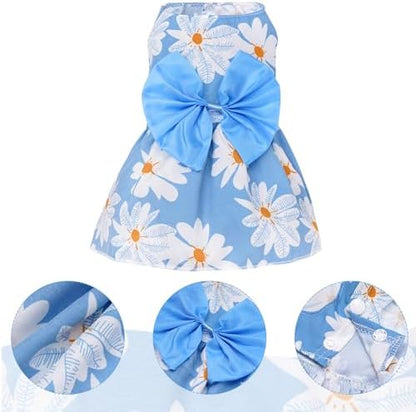 choyaxo Floral Dog Dress Cute Dog Skirt Pet Dress Summer Pet Clothes for Puppy Small Cats