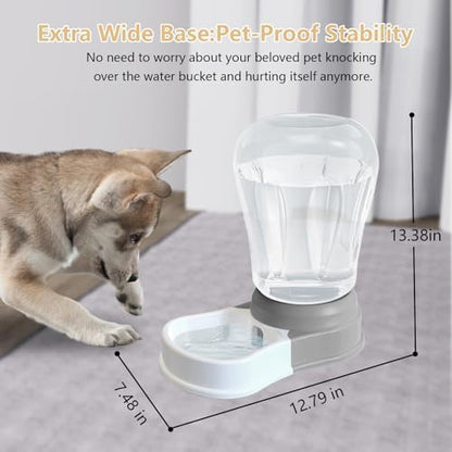 STALTWO 1.6 Gallon Automatic Gravity Dog Water Dispenser, BPA-Free, Grey