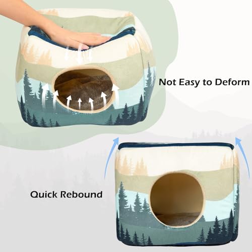 Bienbee Guinea Pig Hideout, Washable Plush House for Small Animals