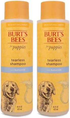 Burt's Bees for Pets Tearless Puppy Shampoo, with Buttermilk, 16 Oz, 2-Pk