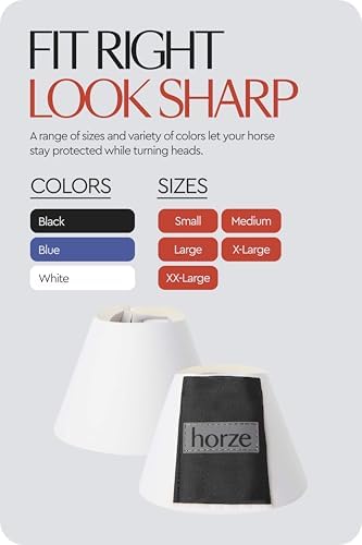 HORZE Pro Overreach Bell Boots for Horses, Neoprene Pair Horse Bell Boots