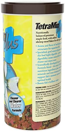 TetraMin Plus Tropical Flakes, Cleaner and Clearer Water Formula 7.06 Ounce (Pack of 1)