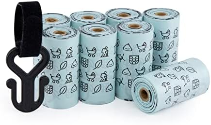 SVD.PET Dog Poop Bags, 120 Unscented Doggie Poo Bags, with Waste Bag Holder, Extra Thick With 100% Leak-Proof Guarantee (8 Rolls, 120 count)