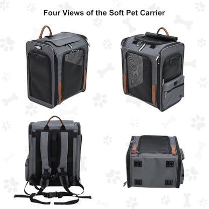 EliteField Deluxe Backpack Pet Carrier for Cats and Dogs (3-Year Warranty)