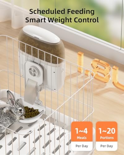 Sandpoy Hanging Rabbit Feeder, Programmable Automatic Pet Feeder
