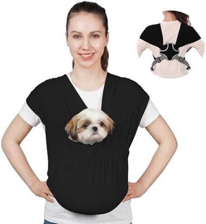 Supet Dog Sling Carrier for Small Pet, Adjustable Hands Free Front Backpack