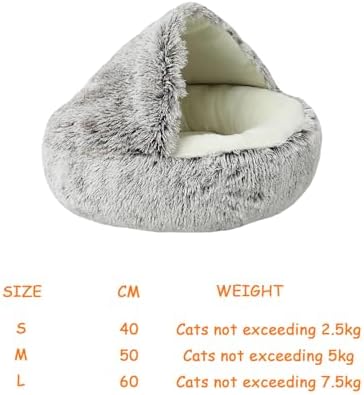 Cat Houses,Cat Beds for Indoor Cats,Cat Sleeping Bag,Small Cat Bed,Cat Condo,Cat Houses & Condos,Winter Warm Shell Semi-Closed Cat Litter Box,Pet Cat Bed,Semi-Enclosed Cat Litter Box