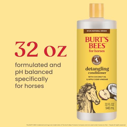 Burt's Bees for Horses Detangling Conditioner, with Coconut Oil, 32 Oz