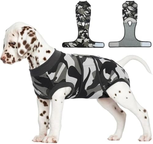 FUAMEY Dog Surgery Recovery Suit, Soft Breathable Neuter Suit for Male Dogs