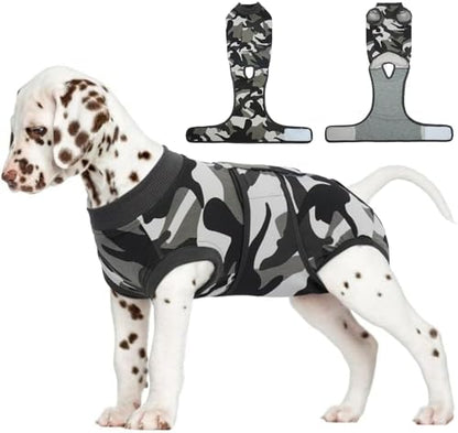 FUAMEY Dog Surgery Recovery Suit, Soft Breathable Neuter Suit for Male Dogs