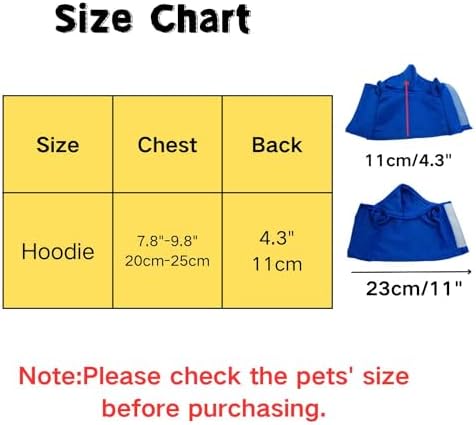 Lizards Clothes for Bearded Dragon Cotton Hoodies Leopard Gecko Costume, Reptile Hoodies Apparel for Skin Protection