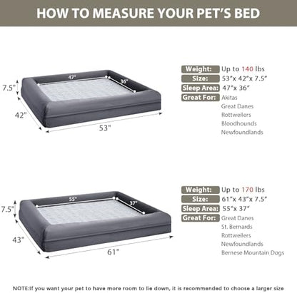 WNPETHOME XXXL Big Large Orthopedic for Senior Dog Bed Comfy Sleeping