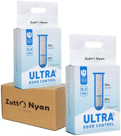 Zutto Nyan 4 in 1 Mix Tofu Cat Litter - Ultra Odor Control, 10.6lbs
