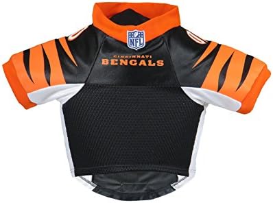 Littlearth NFL Cincinnati Bengals Premium Pet Jersey, Team Color, Small