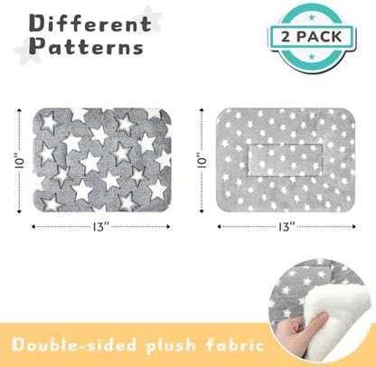 2 Pack Cat Blanket for Indoor Cats, Ultra Soft & Warm Calming Bed