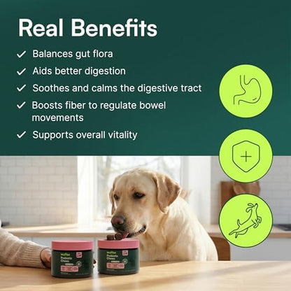 Wuffes Probiotic Chews for Dogs, Gut & Immune Support (2-Pack)