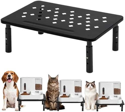 Elevated Cat Food Stand, Adjustable Automatic Cat Feeder Station