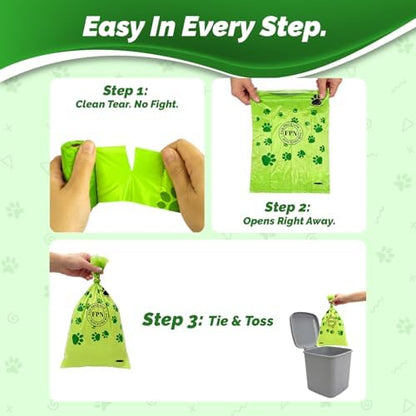 Dog Poop Bags Unscented 16 Rolls 240 Bags | Pet Waste Bags Leak Resistant with Fresh Lavender Scent | Dog Waste Bags Rolls Fit Most Dispensers for Small & Large Dogs