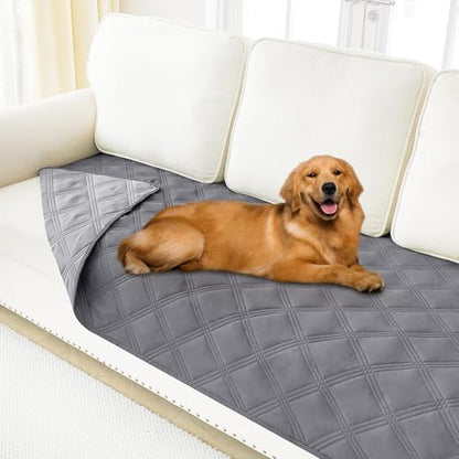 Smiry Waterproof Dog Bed Cover, Reversible Pet Blanket for Sofa Couch