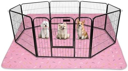 Sunheir Washable Pee Pads for Dogs Extra Large 48" x 60" 2-Pack, Reusable Puppy Pads Pet Training Pads for Dog Playpen Indoor, Waterproof Dog Pee Pads for Puppy Playpen, Whelping Pad - Pink