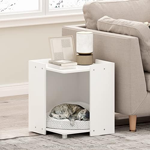 Furinno Peli 17" Square Cat Litter Box Enclosure, Americano