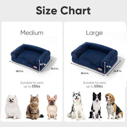 FUKUMARU Cute Dog Bed, Thickened Orthopedic Dog Sofa, Waterproof&Washable