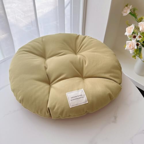 SHENGOCASE 2-Pack 16" Round Soft Cat Kneading Pillow Cushion Bed for Cat Dog House Perch, Cushion Pad Padding (Khaki)