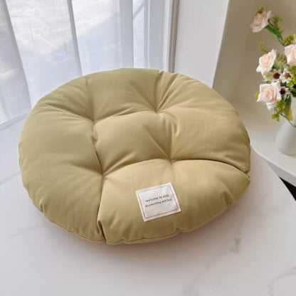 SHENGOCASE 2-Pack 16" Round Soft Cat Kneading Pillow Cushion Bed for Cat Dog House Perch, Cushion Pad Padding (Khaki)